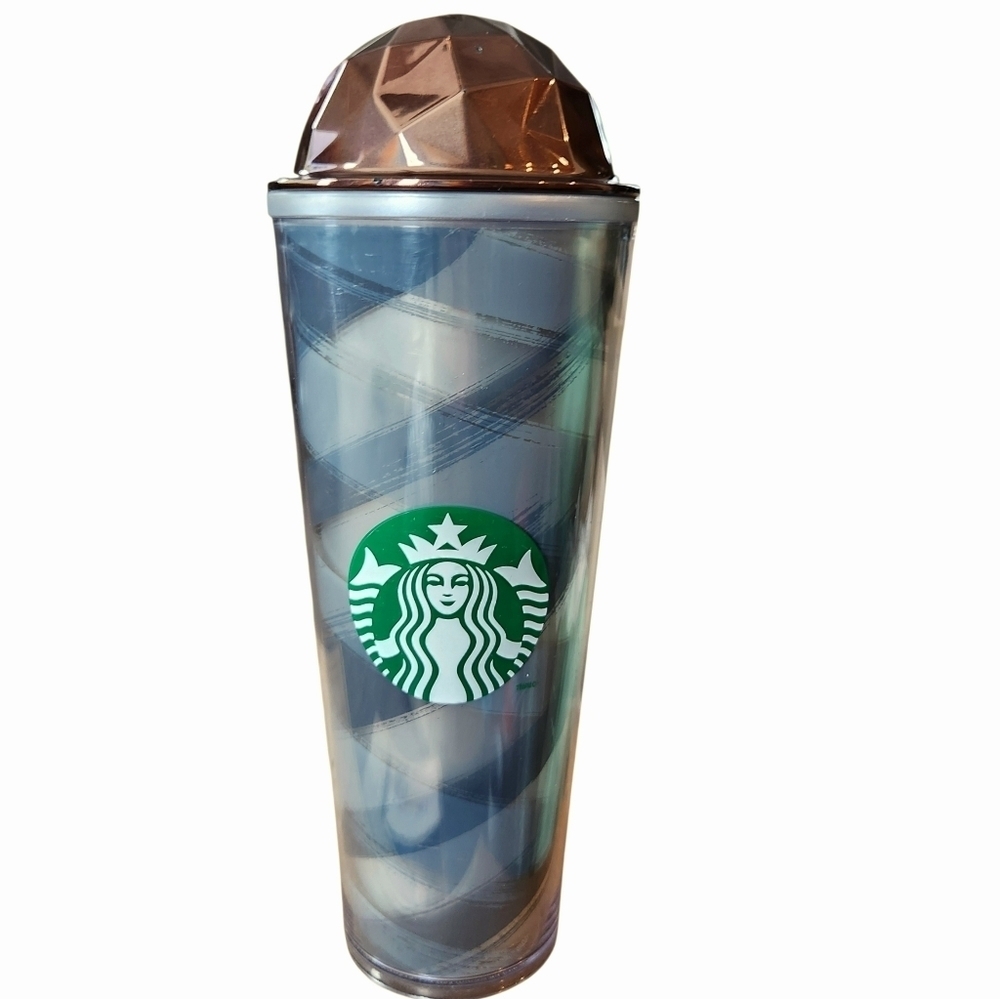 Starbucks Tumbler with Copper Colored Dome Lid 24 Oz